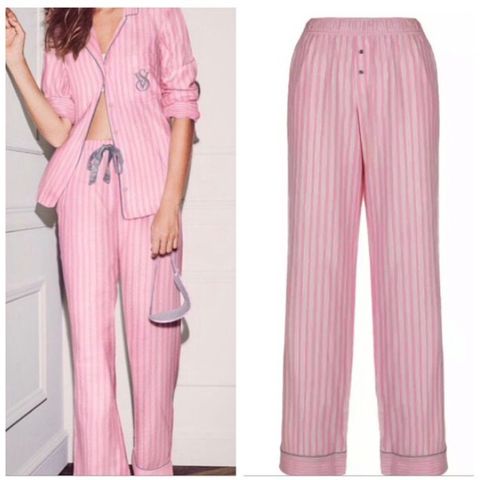 Victoria's Secret flanell stripete rosa pyjamas skjorte i str M/L ønskes kjøpt!