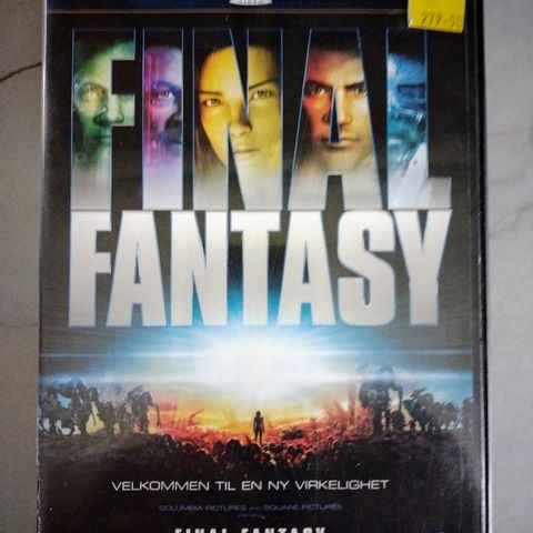 Dvd. Final Fantasy. The Spirits Within. Computer Animasjon/Sci Fi. Norsk tekst.