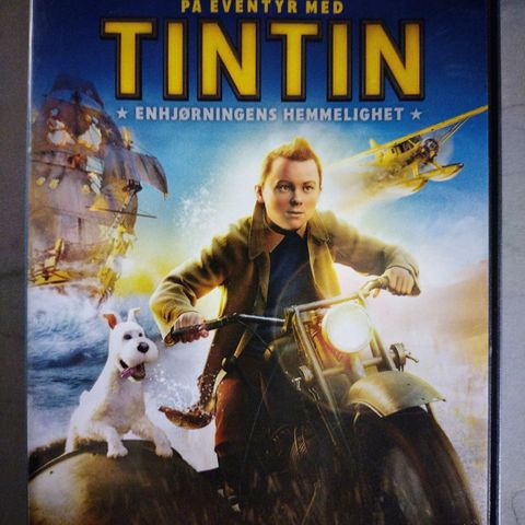 DVD. På eventyr med Tintin. Enhjørningens hemmelighet. Norsk tale og tekst.