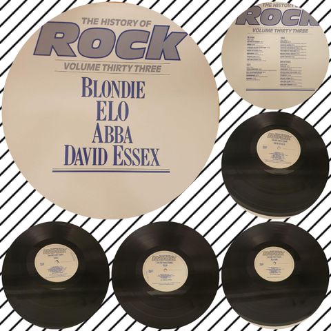 VINTAGE/RETRO LP-VINYL DOBBEL "BLONDIE /ELO/ABBA/DAVID ESSEX "