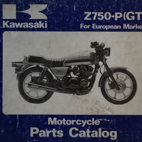 Kawasaki Z750-P (GT) parts Catalog 1982