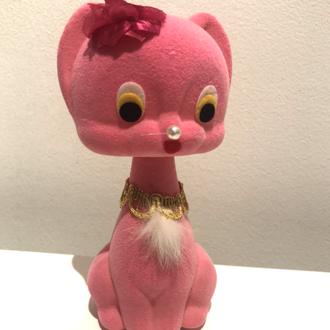 Vintage nikkehode/bobblehead katt fra 60-tallet