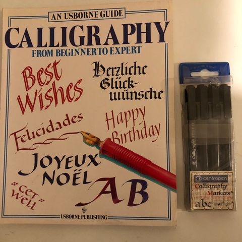 Kalligrafi kursmateriale og utstyr