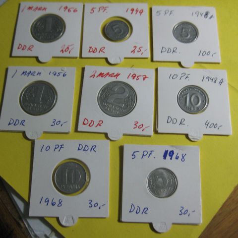 8 mynter DDR i hb