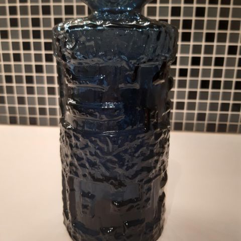 Ruda glassbruk Cobolt blue glass vase