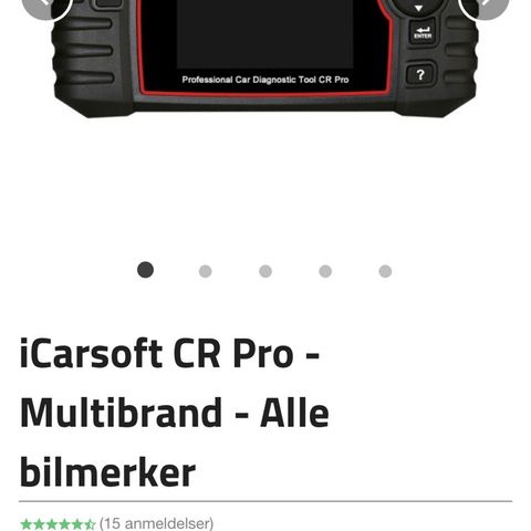 iCarsoft CR Pro - Multibrand - Til alle bilmerker  Diagnoseverktøy Kun leie!