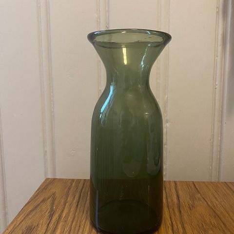 Grønn, retro glassvase