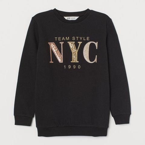 Sweatshirt, sort-NYC "Team Style NYC 1990", str 158-164