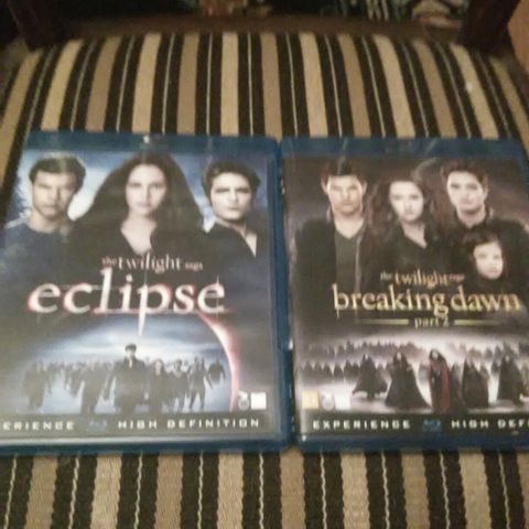 Twilight Eclipse - breaking dawn 1-2.   Norske tekster