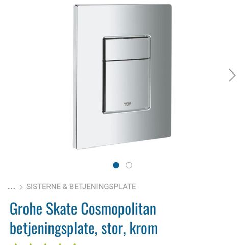 Ny Grohe Skate Cosmopolitan trykkplate stor krom