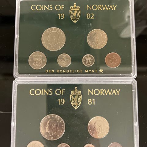 Den kongelige mynt 1981 og 1982 for samlere