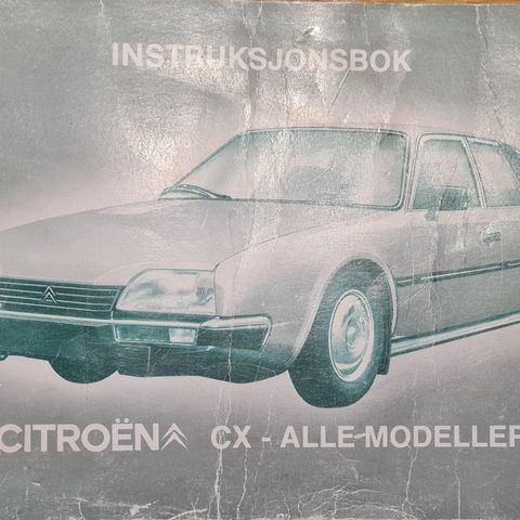 Citroën CX instruksjonsbok