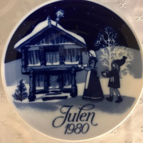 Porsgrund Christmas plate 1980