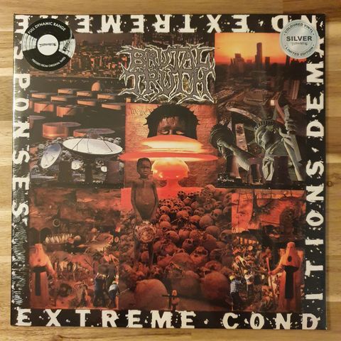 Brutal Truth - Extreme Cond. - LP - Sølvfarget vinyl - LTD 100 eks - Forseglet