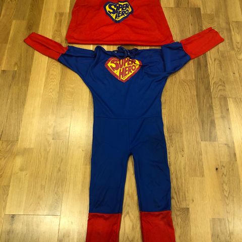 Holloween Kostyme Super Hero kappe til Barn 4-6 år Heldress