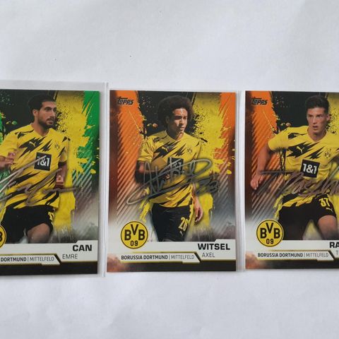 Topps Dortmund team set 2020/21. Witsel /499 Raschl /499 Can /199