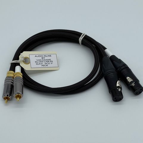 AUDIO INLINE By VAN DAMME XLR-F til RCA-M 74cm