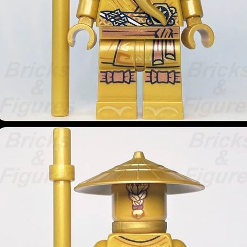 LEGO Ninjago Golden Sensei Wu Minifigure 10th Anniversary 71741 City Gardens NEW