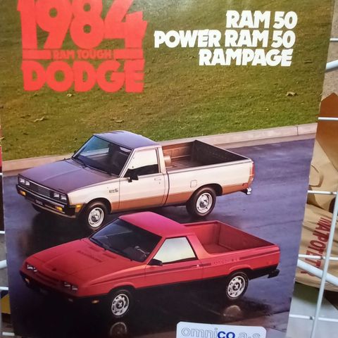 Dodge Rampage 1984 brosjyre