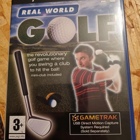 (Kan fås gratis) Strøkent PS2 Gametrak Real World Golf