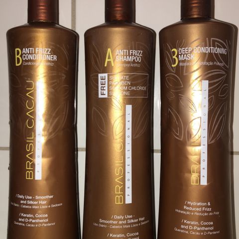 Keratin behandling av shampoo balsam og hårmaske