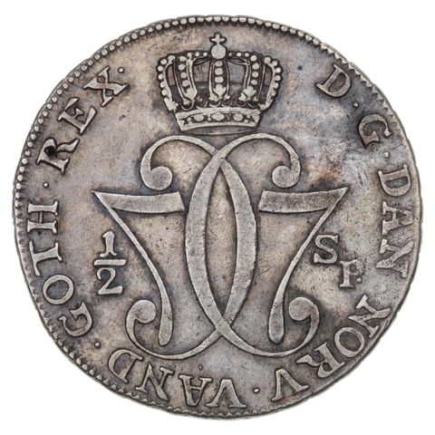 Norge, Christian VII, 1/2 speciedaler 1776