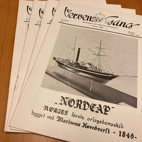 VERVENS GANG - BEDRIFTSAVIS FOR MARINENS HOVEDVERFT Nr. 1-2-3-4 1965