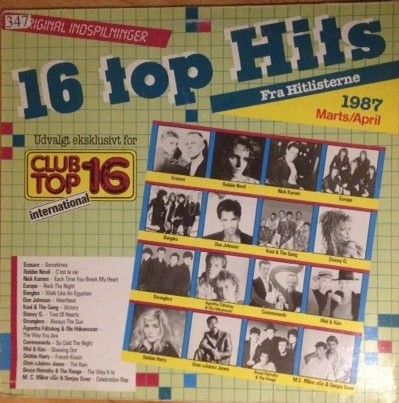 Club Top 16 - Marts/April 1987 ( LP, Comp 1987)(Tyskland)