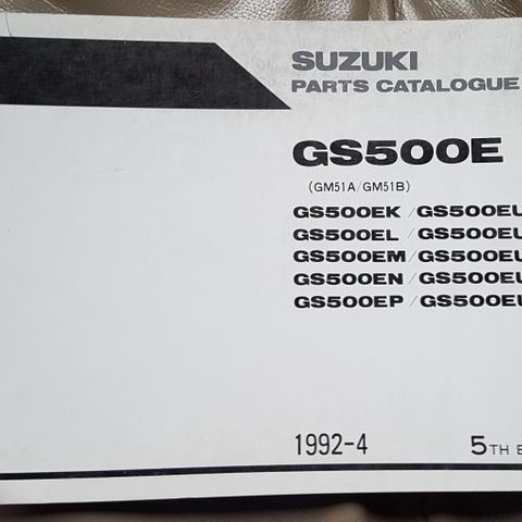 Suzuki GS500E delekatalog.