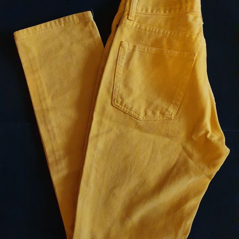 Gul highwaist jeans fra 1990-tallet - vintage