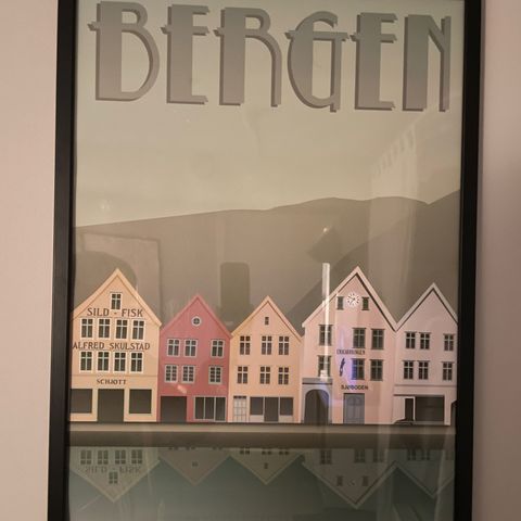 BERGEN Bryggen - plakat fra ViSSEVASSE selges