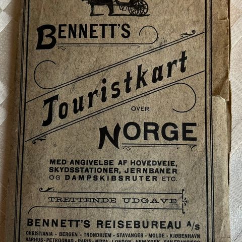 Bennett’s touristkart over Norge (1922)