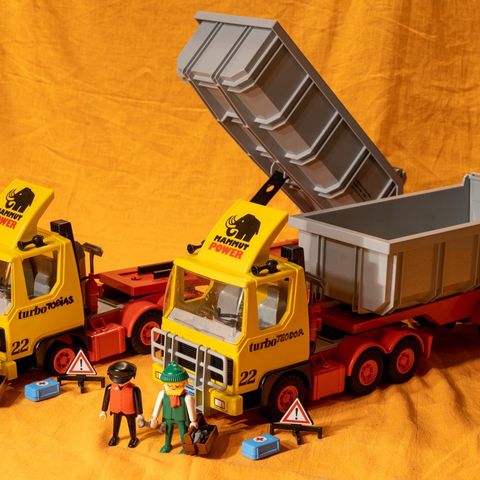 Playmobil 3141 (2stk) - Truck with large dumper / fra 1992