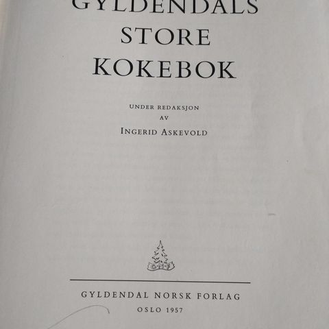 Gyldendals Store Kokebok 1957