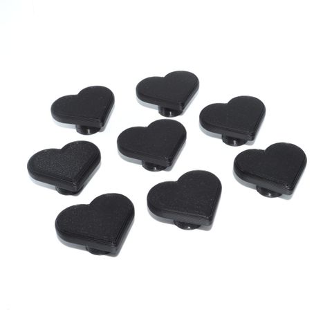 Pakke med 8 stk svarte hjerteformede møbelhåndtak *NYE*