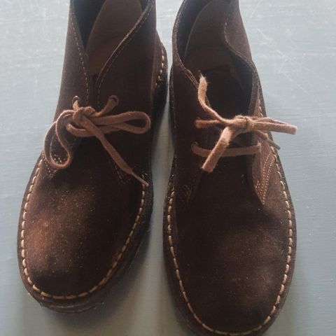 CLARKS desert boots 37 unisex klassiske tidløs design mokka brune semsket skinn