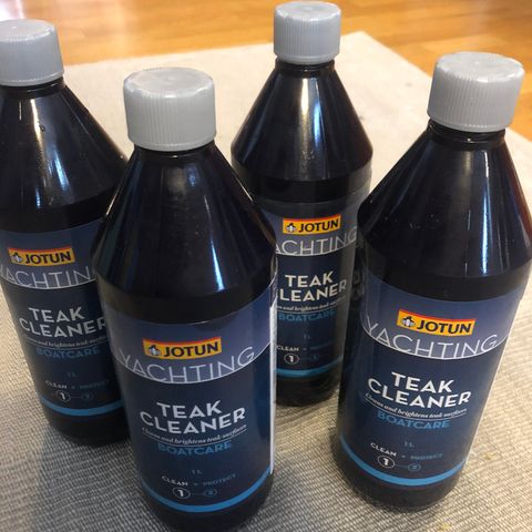 4 x 1 litre bottles of Teak Cleaner / Jotun Yachting / Boatcare