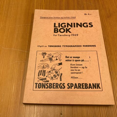 LIGNINGSBOK FOR TØNSBERG 1969