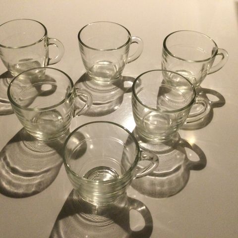 Retro - Små søte Duralex punchglass / snapsglass - franske