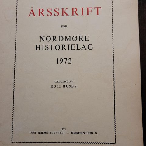 Nordmøre historielag 1972 - 1980  9 stk.