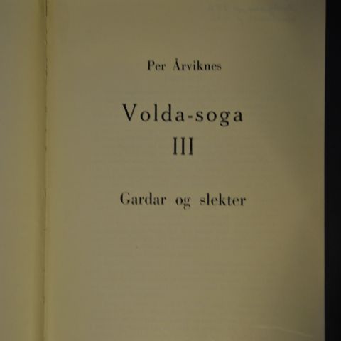 Volda-soga 3. Per Årviknes