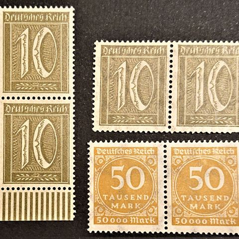 TYSKLAND: Das Reich, AFA 159 og 275**/ 1921-23 / T1-28 x.