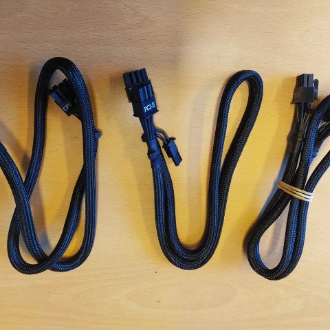 3 x Corsair AX 760/860 modulær PSU kabler