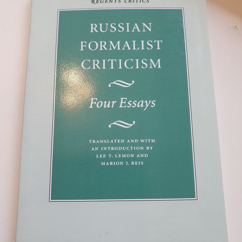 Russian formalist criticism. Four esseys.