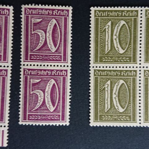 TYSKLAND: Das Reich, AFA 159 og 164**, 1921 / T1-40 x..