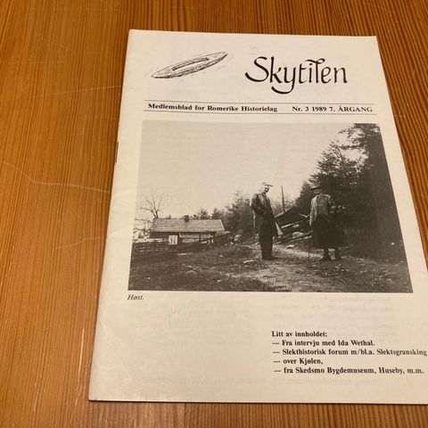 SKYTILEN Nr. 3 - 1989 - ROMERIKE HISTORIELAG