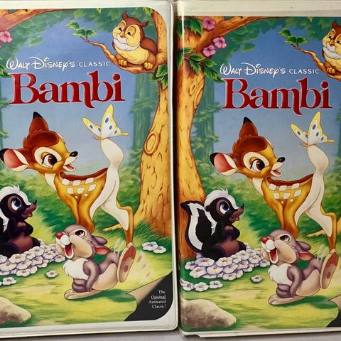 Walt Disney Classic Bambi Black Diamond BIGBOX VHS 🚨KUN 1 tilgjengelig