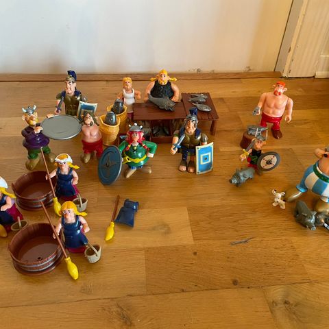 Play Asterix vintage figurer fra 1980. Asterix og Obelix