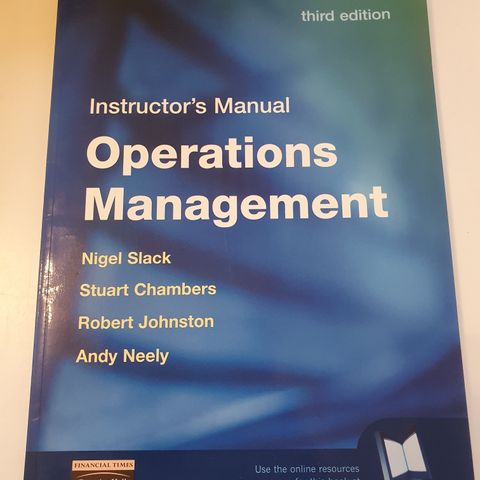Instructor's Manual Operations Management, Nigel Slack m.fl