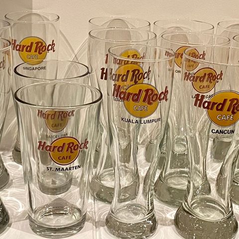 Hard Rock Cafe Pilsner glass samling